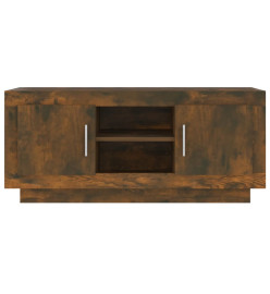 Meuble TV chêne fumé 102x35x45 cm bois d'ingénierie