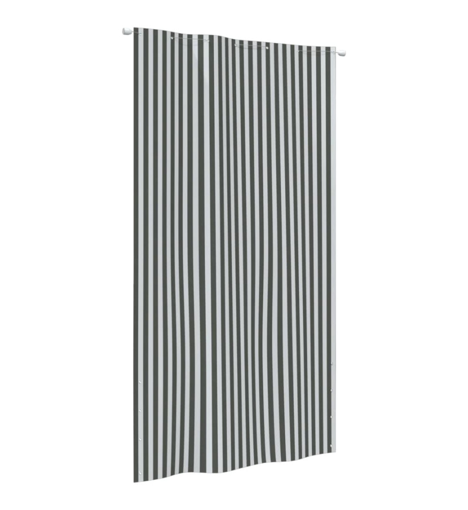 Écran de balcon Anthracite et blanc 140x240 cm Tissu Oxford