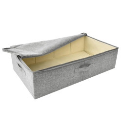 Boîtes de rangement 2 pcs Tissu 70x40x18 cm Gris