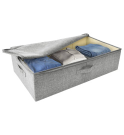 Boîtes de rangement 2 pcs Tissu 70x40x18 cm Gris