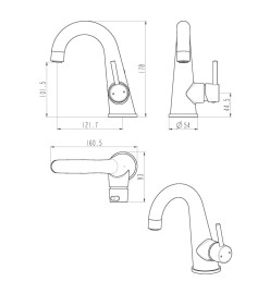 SCHÜTTE Mitigeur de lavabo PISA chrome