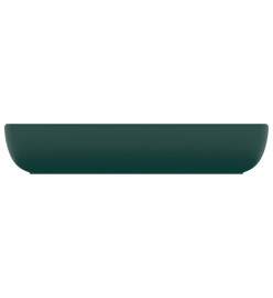 Lavabo de luxe rectangulaire Vert foncé mat 71x38 cm Céramique