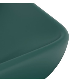 Lavabo de luxe rectangulaire Vert foncé mat 71x38 cm Céramique