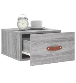 Table de chevet murale sonoma gris 35x35x20 cm