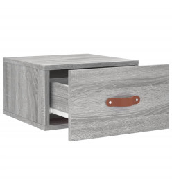 Table de chevet murale sonoma gris 35x35x20 cm