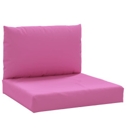 Coussins de palette 2 pcs rose tissu Oxford