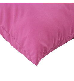 Coussins de palette 2 pcs rose tissu Oxford