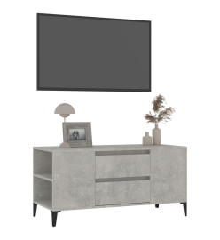 Meuble TV Gris béton 102x44,5x50 cm Bois d'ingénierie