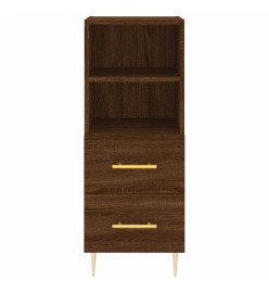 Buffet haut Chêne marron 34,5x34x180 cm Bois d'ingénierie