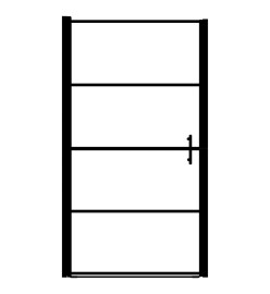 Porte de douche verre trempé dépoli 100x178 cm noir
