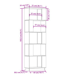Bibliothèque/Séparateur de pièce 51x25x163,5 cm Pin solide