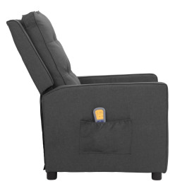 Fauteuil de massage Gris foncé Tissu