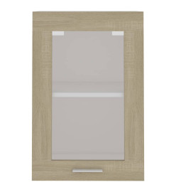 Armoire en verre suspendue Chêne sonoma 40x31x60 cm Aggloméré