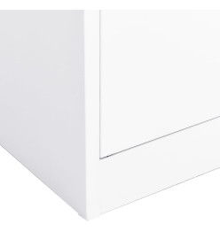 Armoire de bureau Blanc 90x40x180 cm Acier