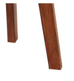 Tabourets de bar 2 pcs Cuir véritable et bois d'acacia solide