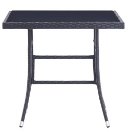 Mobilier à dîner d'extérieur 5 pcs Résine tressée Noir