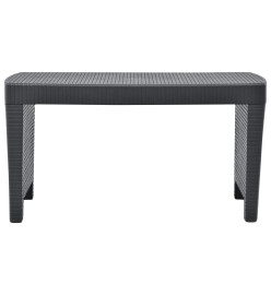 Salon de jardin 4 pcs avec coussins Plastique Anthracite