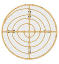 Table de salle à manger Ø50 cm Verre trempé et acier