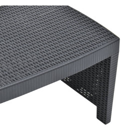 Salon de jardin 3 pcs Plastique Anthracite