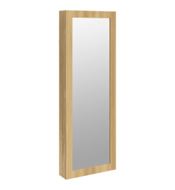 Armoire à bijoux avec miroir murale 37,5x10x106 cm