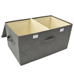 Boîte de rangement Tissu 50x30x25 cm Anthracite