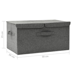 Boîte de rangement Tissu 50x30x25 cm Anthracite