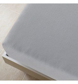 Drap-housse Jersey Gris 90x200 cm Coton