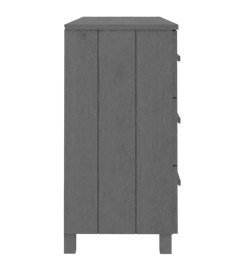 Buffet HAMAR Gris foncé 113x40x80 cm Bois massif de pin