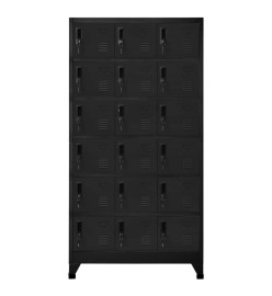 Armoire à casiers Noir 90x40x180 cm Acier