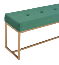 Banc 120 cm Vert Velours