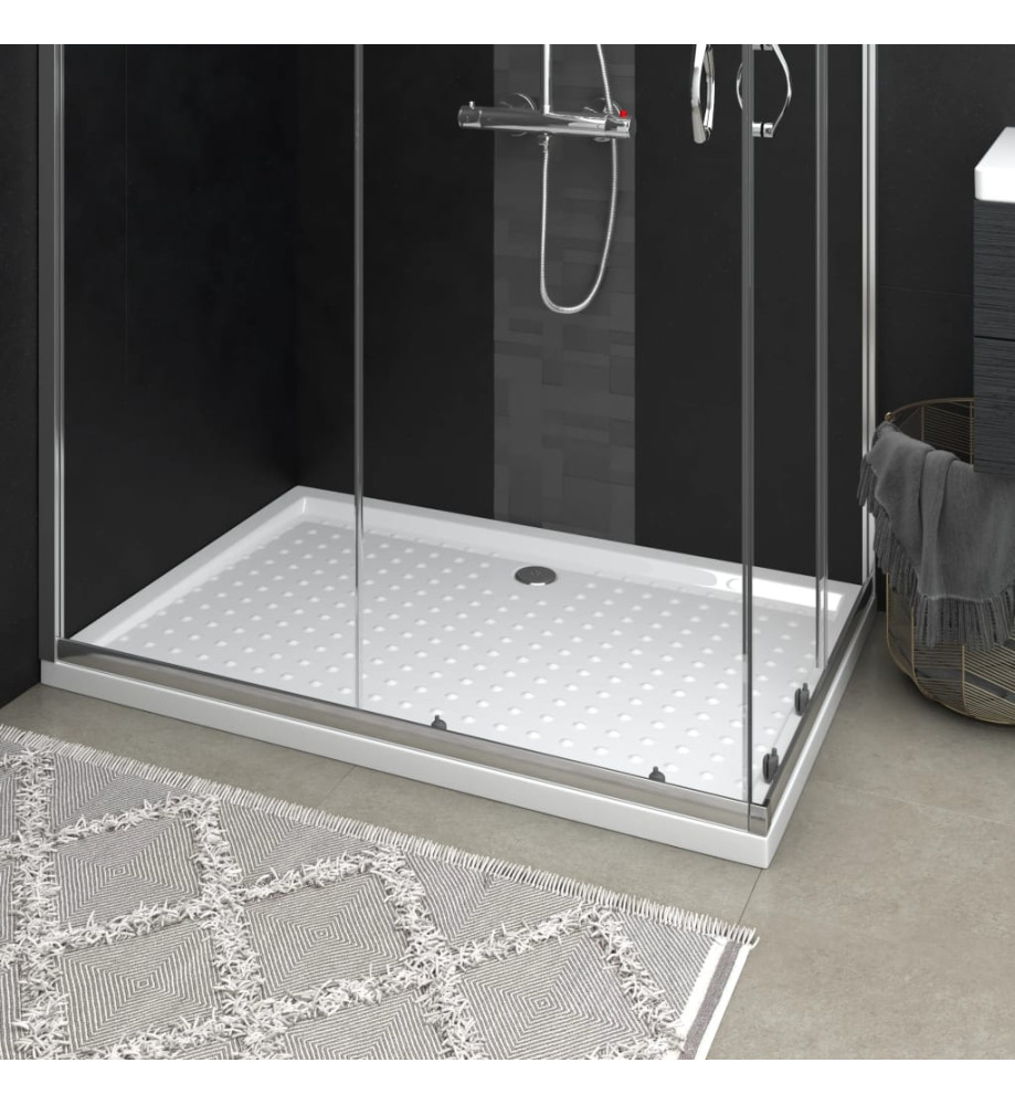 Receveur de douche avec picots Blanc 80x120x4 cm ABS