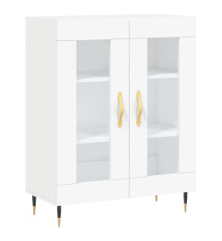 Buffet haut Blanc 69,5x34x180 cm Bois d'ingénierie