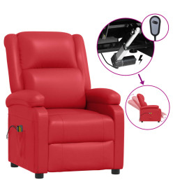 Fauteuil de massage électrique Rouge Similicuir