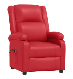 Fauteuil de massage électrique Rouge Similicuir