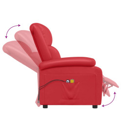 Fauteuil de massage électrique Rouge Similicuir