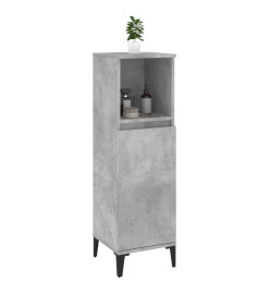 Armoire de salle de bain gris béton 30x30x100 cm