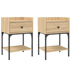 Tables de chevet 2pcs chêne sonoma 40,5x31x60cm bois ingénierie