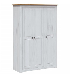 Garde-robe 3 portes Blanc 118x50x171,5cm Pin Assortiment Panama