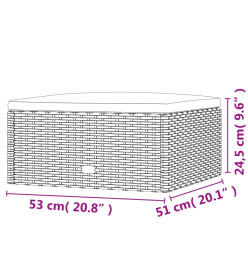 Salon de jardin 6 pcs avec coussins Noir Résine tressée