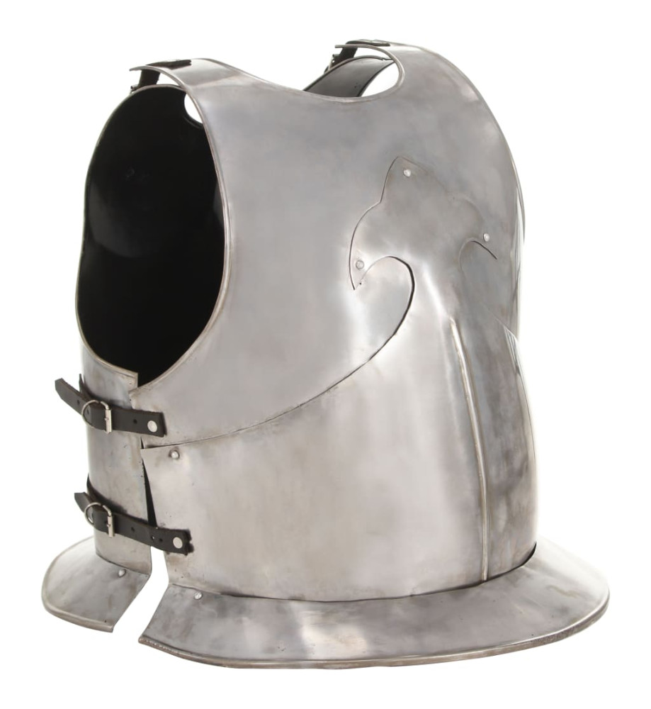 Cuirasse d'armure corporelle chevalier médiéval Argenté Acier