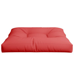 Coussin de palette rouge 80x80x12 cm tissu