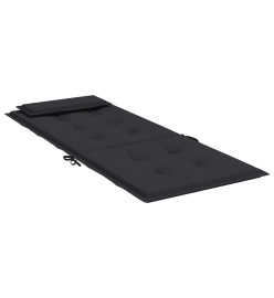 Coussins de chaise à dossier haut lot de 4 noir tissu oxford