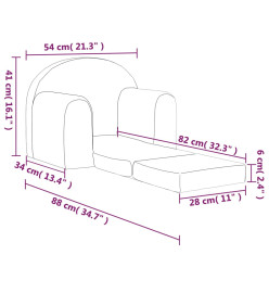 Canapé-lit pour enfants Crème Peluche douce