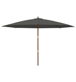 Parasol de jardin avec mât en bois anthracite 400x273 cm