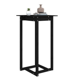 Table de bar Noir 60x60x110 cm Bois massif de pin