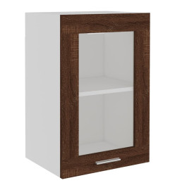 Armoire vitrée suspendue Chêne marron 40x31x60 cm