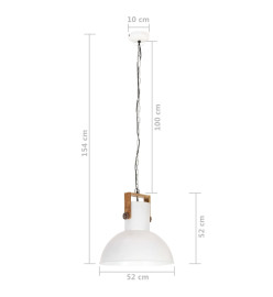 Lampe suspendue industrielle 25 W Blanc Rond Manguier 52 cm E27