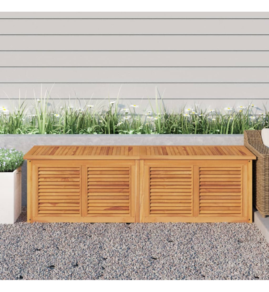 Boîte de rangement jardin et sac 175x50x53 cm bois massif teck Boîte de rangement jardin et sac 175x50x53 cm bois massif teck