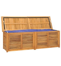Boîte de rangement jardin et sac 175x50x53 cm bois massif teck