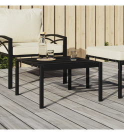 Table basse de jardin noir 60x60x35 cm acier